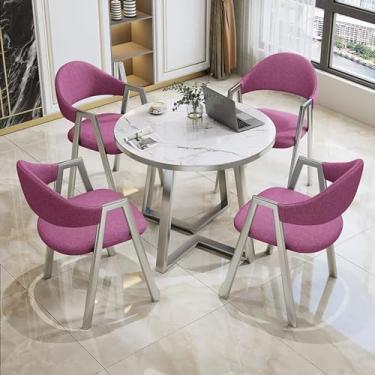 Imagem de Conjunto de mesa redonda e cadeira de clube de recepção de escritório, mesa de negociação e cadeira, mesa de centro para sala de conferências, conjunto de mesa de jantar, sala de estar, cozinha, mesa