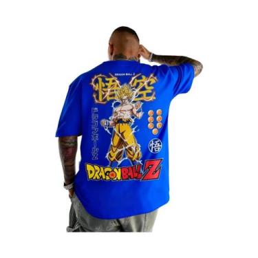 Imagem de Camiseta Gráfica Dragon Ball Para Homens E Mulheres, Algodão, Oversize
