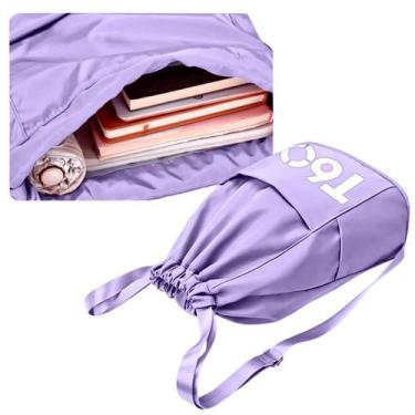 Imagem de Bolso T60 Rosa Cinza Dobrável Multiuso Escola Treino Praia, Rosa cinza