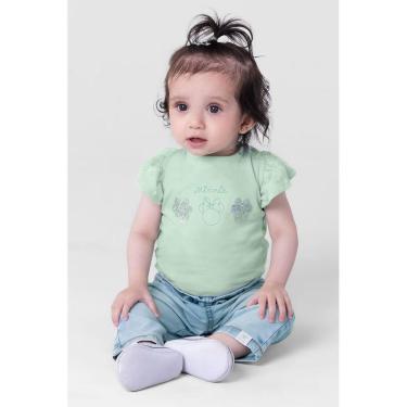 Imagem de Blusa infantil menina Minnie Mouse em malha Brandili Verde