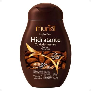 Imagem de Loção Deo Hidratante Corporal Muriel Amêndoa Com Colágeno 200ml