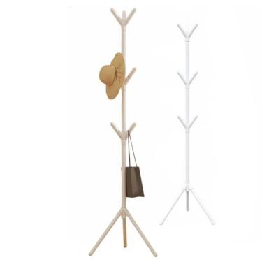 Imagem de Cabideiro Arara Mancebo 9 Ganchos Suporte Roupa Bolsa Casaco Chapeu To
