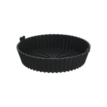 Imagem de Forma Redonda de Silicone para Air Fyer Preta 20 cm