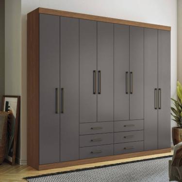 Imagem de Guarda Roupa Casal 8 Portas 6 Gavetas Master Santos Andira
