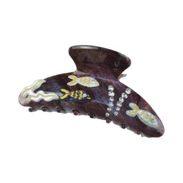 Imagem de Grande Presilha De Cabelo Série Marinha Com Diamantes, Estrela-do-mar 