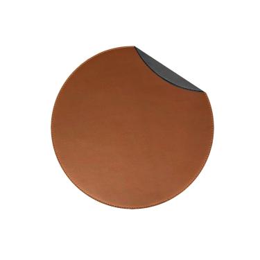 Imagem de Lugar Americano Redondo Sousplat Marrom Preto Dupla Face 1un