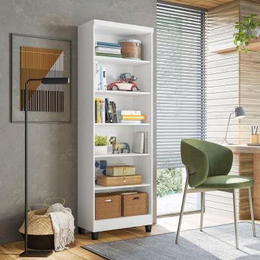 Imagem de Estante Livreiro Multiuso Com Pés 4730 Qmovi Branco
