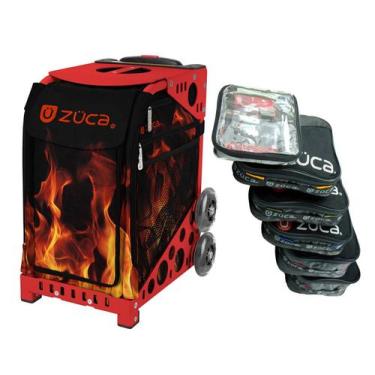 Imagem de ZUCA Bolsa Esportiva Blaze, Estrutura Vermelha com Rodas Piscantes, Bo