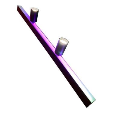 Imagem de Perfil Led Rgb Pontual Sobrepor 1m + 2 Spots Linear Colorido - REDTUN,
