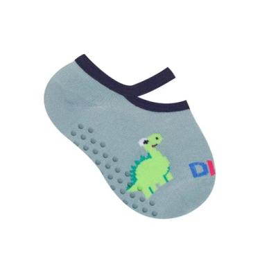 Imagem de Meia para bebê modelo sapatilha camuflada de menino Selene, Verde escu