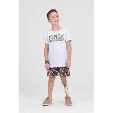 Imagem de Conjunto Infantil Sublimado Camuflado Branco - Vida Costeira Oficial, 