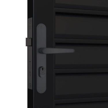 Imagem de Fechadura Porta Alumínio Stam Externo 601-602/03 Preto Fosco