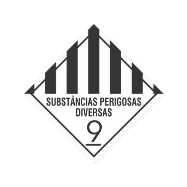 Imagem de Placa Simbologia de Risco Para Transportes de Carga Perigosa 30x30 Pla