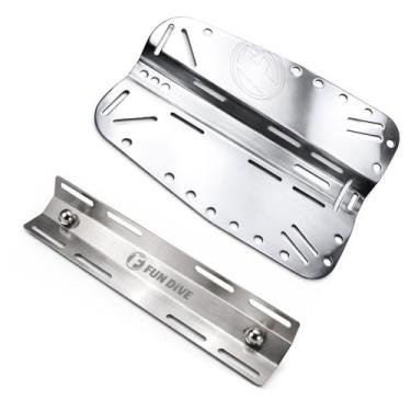 Imagem de Kit Back Plate ASA Inox Fun Dive Mergulho Técnico Scuba Cilindro Simpl