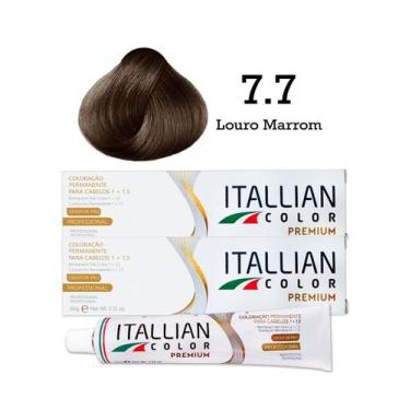 Imagem de 2 Unidades Coloração Itallian Color 7.7 Louro Marrom - Itallian Hairte