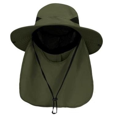Imagem de Chapéu PFFY Sun Bucket 3" de aba larga UPF 50+ verde