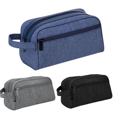 Imagem de Necessaire Masculina Uni Home NV180406 em Poliéster 23X13X9,5CM Cinza para Uso Diário e...