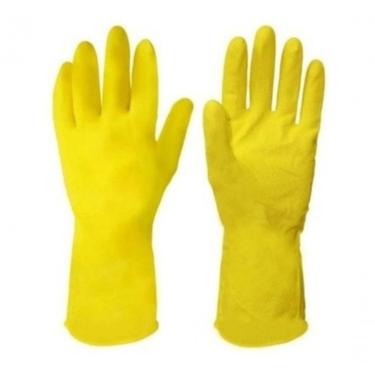 Imagem de Luva de Limpeza Luva de Látex Limpeza Amarela Talge Tamanho m Impermeável Antiderrapante para Atividades Domésticas