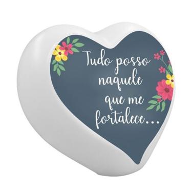 Imagem de Luminária Coração Tudo Posso USB TPC para Decoração e Leitura com Luz Difusa Bivolt LED 5V Branco
