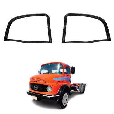 Imagem de Borracha quebra-vento para Janela Par [F103] Caminhões Mercedes Benz 1111 68 a 74 1113 85 a 94 Vedação Eficiente Uniflex