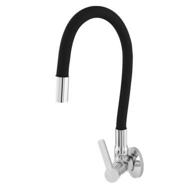 Imagem de Torneira para Cozinha de Parede 1/4 Vt 2164 C75 Cromado/ Preto