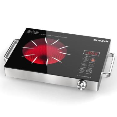 Imagem de Fogão Elétrico 1800W 110V com Queimador Único e Temporizador, 110V