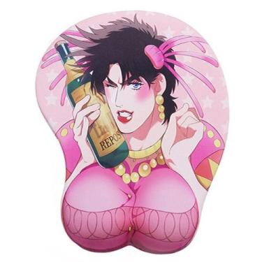 Imagem de Tapete de mouse com apoio de pulso JoJos Bizarres Adventures Anime - y