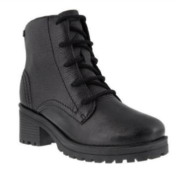 Imagem de Bota Coturno Bottero Plataforma Tratorada Zíper Couro Preto-Feminino