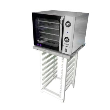Imagem de Forno Turbo Convec. Inox Fcsb4e 220v + Bancada Mes-004 - Venâncio 220v