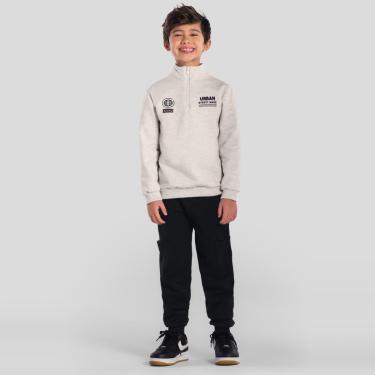 Imagem de Conjunto infantil menino em moletom estampado Brandili-Masculino