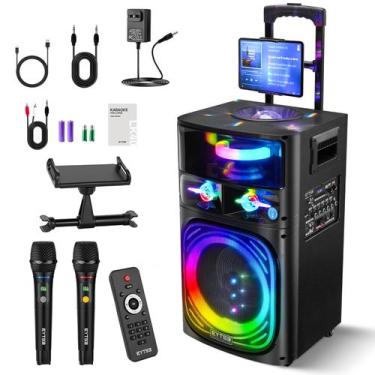 Imagem de Máquina de Karaokê EYTSE LK40 para Adultos 480W com 2 Microfones