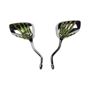 Imagem de Espelho Retrovisor Universal Cromado Para Bicicleta 2 Peças (Esquerdo 