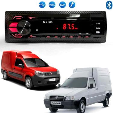 Imagem de Radio Mp3 Som Automotivo Bluetooth Usb Card Sd Fiat Fiorino - E-TECH