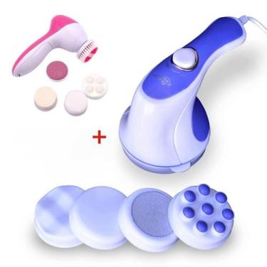 Imagem de Massageador Elétrico Orbital 110v + Escova de Limpeza Facial 5em1 - Re