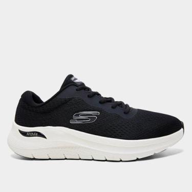 Imagem de Tênis Skechers Arch Fit 2.0 Masculino, Preto, Branco, 41