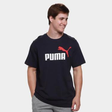 Imagem de Camiseta Puma 2 Color No. 1 Logo Masculina, Azul, GG