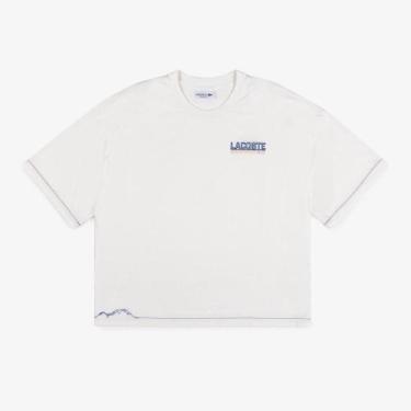 Imagem de Camiseta Feminina de Malha em Modelagem Solta - LACOSTE, 40, Branco