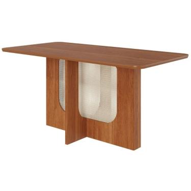Imagem de Mesa de Jantar Louise 6 Lugares Retangular Tampo Mdf 160x80cm Cinamomo Milani Movelaria