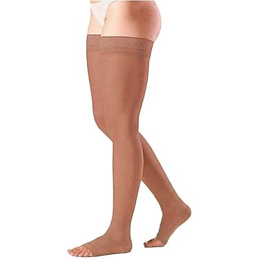 Imagem de Meia 7-8 de Compressão Sigvaris Ever Sheer Tratamento Venoso 20-30 Mmhg Aberta Vanilla P2