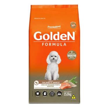 Imagem de Ração Golden Fórmula Cães Adultos Mini e Pequeno sabor Salmão e Arroz 