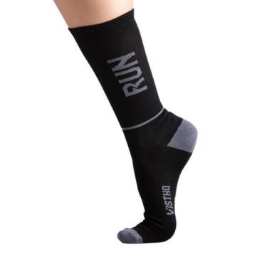 Imagem de Meia Vistho Run Cano Longo, Preto, 33-38
