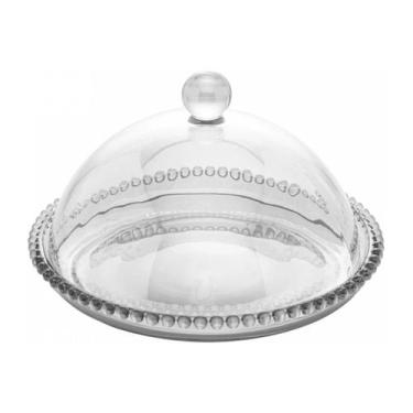 Imagem de Queijeira Redonda De Cristal 20 x 12 Cm Pearl Wolff