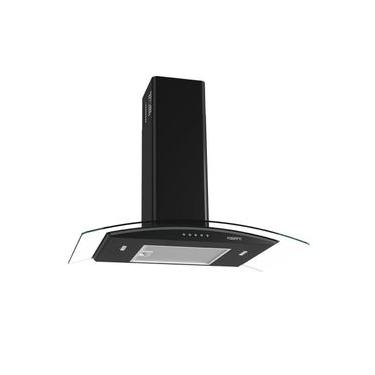Imagem de Coifa de Parede Fogatti Clean Vidro Curvo Black 75cm com Led e Filtro de Alumínio Preto 110V
