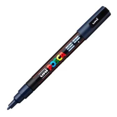 Imagem de Caneta Posca Uni-Ball PC-3M 0.9-1.3mm Cor:Azul Marinho - UNI BALL, Azu