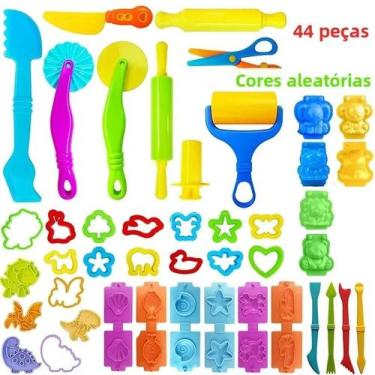 Imagem de Kit De Modelagem De Massa De Argila Para Crianças Com Cortadores De An