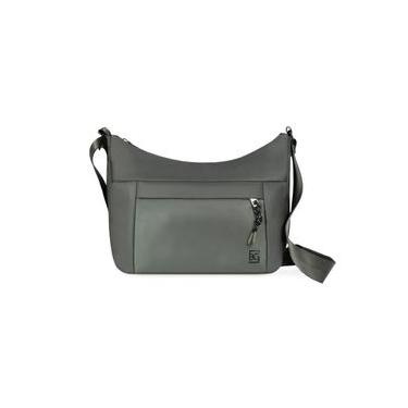 Imagem de Bolsa Feminina Transversal Grande Nylon Travel Light Verde U / Verde
