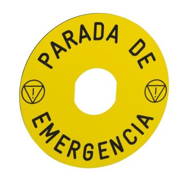 Imagem de Etiqueta Circular ZBY9430 com Gravação Parada Branco Schneider Electric