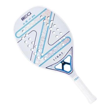 Imagem de Raquete De Beach Tennis Zeiq Light - Leo Branco 3K, 329g