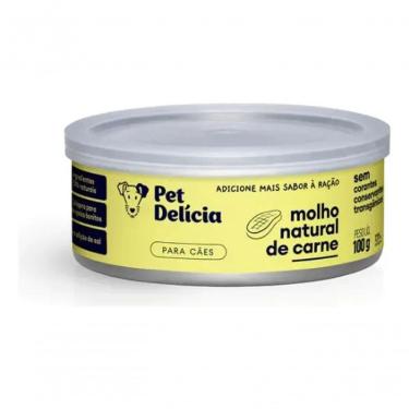 Imagem de Alimento Úmido para Cães Pet Delícia Sabor Carne 100G 1 Unidade