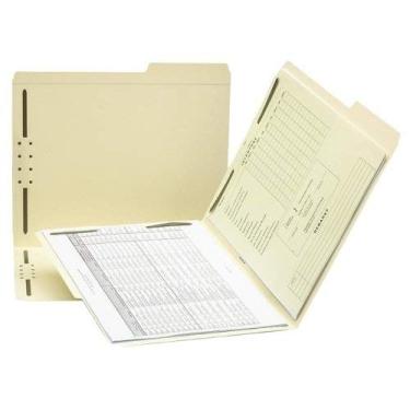 Imagem de Pasta de fixação Smead Manufacturing Company, aba de duas camadas 1St e 3Rd Pos, Lgl,50/Bx, Manila (pacote com 1)